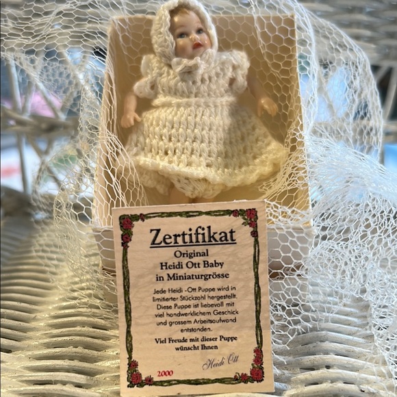 Jade Heidi-Ott Other - Miniature Vintage Original Heidi Ott Baby Doll in Her Own Bed Box Swiss Design